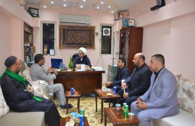 قسم الشؤون الفكرية والثقافية في العتبة العلوية المقدسة يستقبل وفد هيأة قمر بني هاشم من محافظة البصر