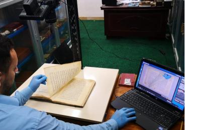 شُعبة إحياء التراث في العتبة العلوية تعمل على فهرسة النسخ الخطية لمكتبة الإمام الحسن (ع )