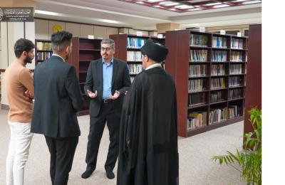 مكتبة الروضة الحيدرية تستقبل وفد طلبة جامعة ميسان