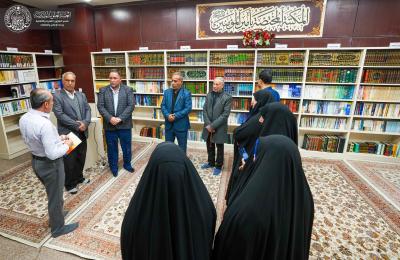وفد من المكتبة المركزية العامة في الكوفة يزور مكتبة الروضة الحيدرية