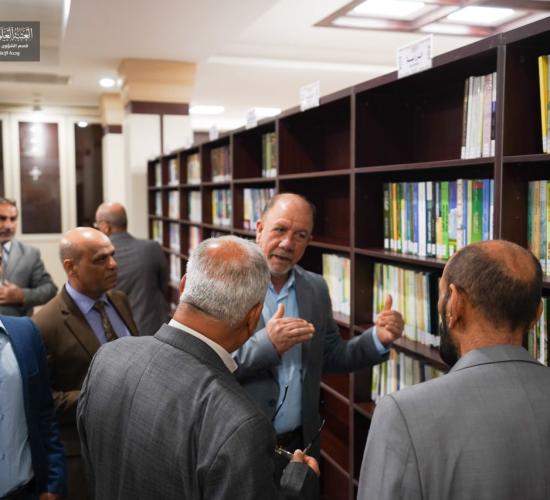  وفد  من محافظة البصرة  يزور مكتبة الروضة الحيدرية ومعرض نشاطات قسم الشؤون الفكرية والثقافية في العتبة العلوية المقدسة