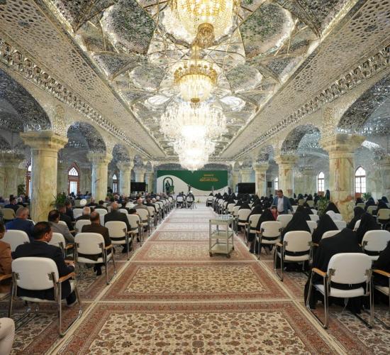 العتبة العلوية المقدسة متمثلة بمركز النبأ العظيم للتربية والتعليم التابع لقسم الشؤون الفكرية والثقافية تكرم النخب التربوية في مهرجان باب العلم التربوي لأول