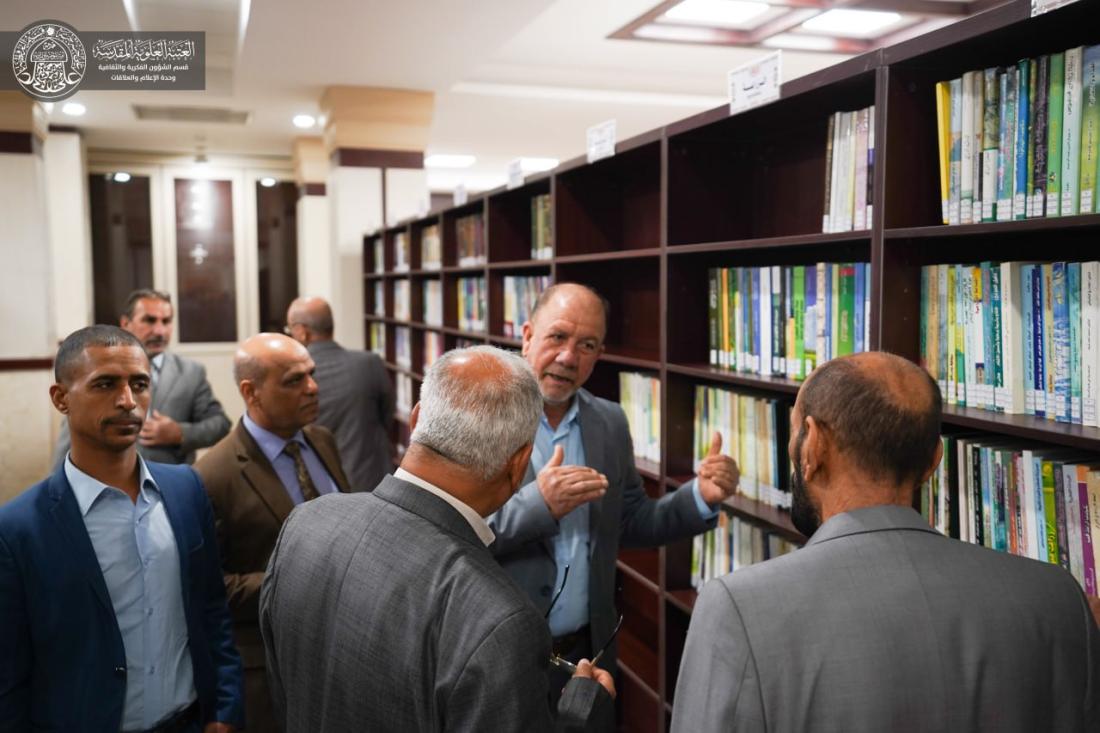  وفد  من محافظة البصرة  يزور مكتبة الروضة الحيدرية ومعرض نشاطات قسم الشؤون الفكرية والثقافية في العتبة العلوية المقدسة | 