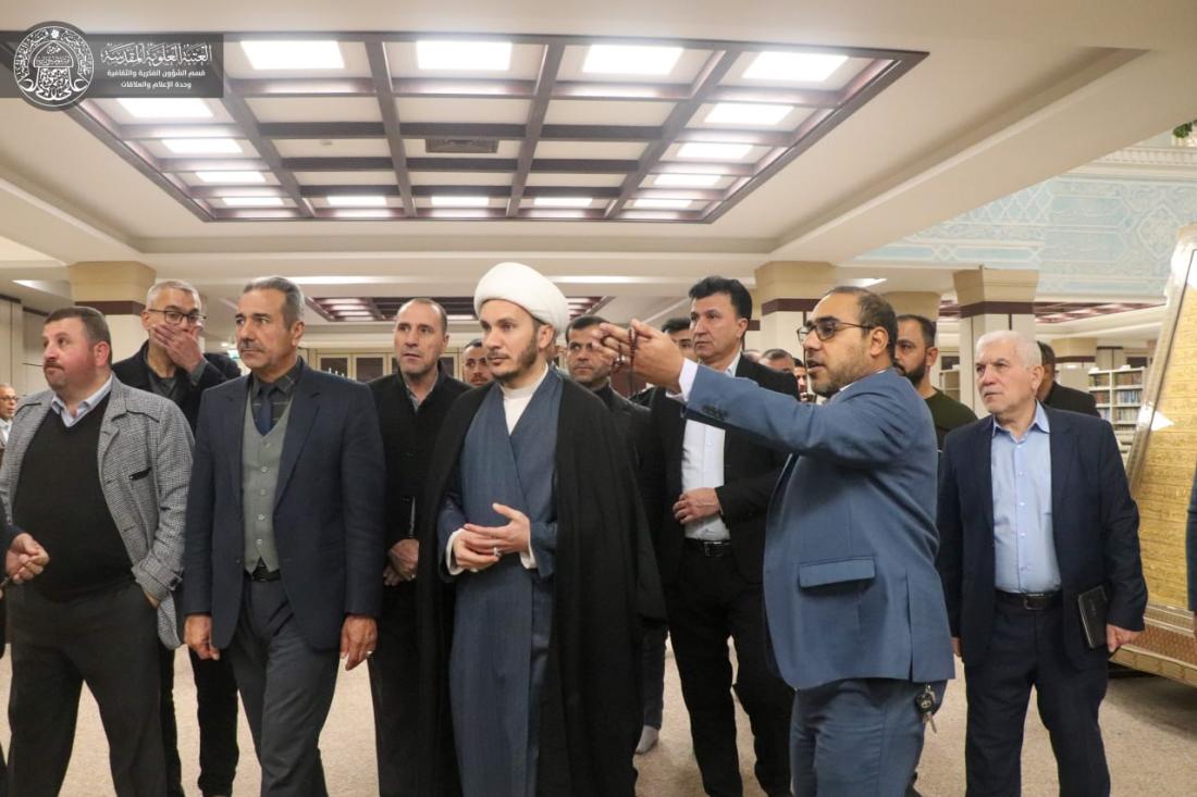  وفد تربوي من محافظة كركوك يزور مكتبة الروضة الحيدرية ومعرض نشاطات قسم الشؤون الفكرية والثقافية في العتبة العلوية المقدسة | 