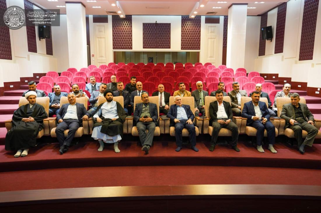  وفد تربوي من محافظة كركوك يزور مكتبة الروضة الحيدرية ومعرض نشاطات قسم الشؤون الفكرية والثقافية في العتبة العلوية المقدسة | 