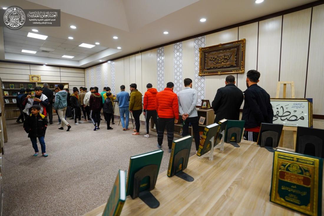  وفد رياضي شبابي من محافظة كركوك يزور مكتبة الروضة الحيدرية ومعرض نشاطات قسم الشؤون الفكرية والثقافية في العتبة العلوية المقدسة | 