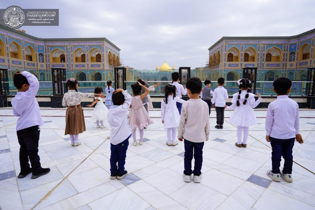 براعم روضة أحباب الأمير (عليه السلام) في العتبة العلوية المقدسة يحيون ذكرى ولادة منقذ البشرية الإمام الحجة المنتظر (عجل الله فرجه الشريف) | 