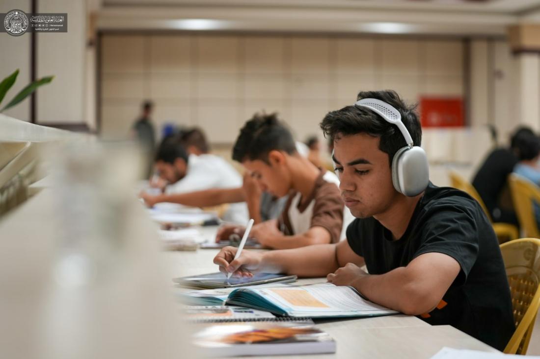 استمرار توافد الطلبة الى مكتبة الروضة الحيدرية استعداداً للامتحانات النهائية | 